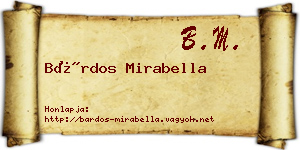 Bárdos Mirabella névjegykártya